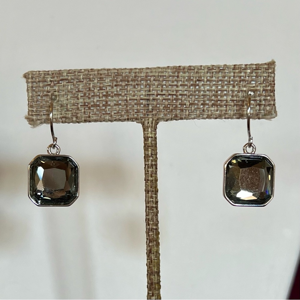 Chloe + Isabel Retro Glam Square-Cut Crystal Earrings